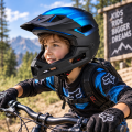 Kask Full Face z Odpinaną Szczęką Eastinear 2w1 MTB Enduro Czarno Niebieski