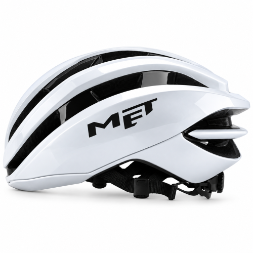 Kask Rowerowy Szosowy MET Aerodynamiczny Lekki Biały Czarny Premium