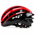 Kask Rowerowy Szosowy MET Aerodynamiczny Lekki Czarny Czerwony Premium