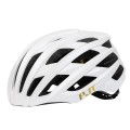 Kask Rowerowy Szosowy PJT Lekki Wentylacyjny Biały Złote Logo