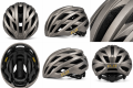 Kask Rowerowy Szosowy PJT Lekki Wentylacyjny Tytanowy Złote Logo