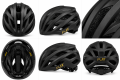 Kask Rowerowy Szosowy PJT Lekki Wentylacyjny Czarny Złote Logo