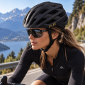 Kask Rowerowy Szosowy PJT Lekki Wentylacyjny Czarny Złote Logo