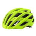 Kask Rowerowy Szosowy PJT Lekki Wentylacyjny Fluo Żółty Neon Złote Logo