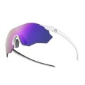 Okulary Sportowe na Rower RockBros Ultralekkie Fioletowe Lustrzane UV400