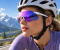 Okulary Sportowe na Rower RockBros Ultralekkie Fioletowe Lustrzane UV400