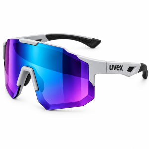 Okulary Rowerowe Uvex Lustrzane UV400 Szosa MTB Szare