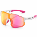 Okulary Sportowe na Rower Bucklos Lustrzane Różowe UV400 Szosowe