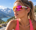 Okulary Sportowe na Rower Bucklos Lustrzane Różowe UV400 Szosowe