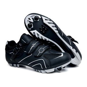 Buty Rowerowe SPD MTB Klamra Zatrzaskowe Gravel Czarno Szare