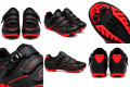 Buty Rowerowe SPD MTB Klamra Zatrzaskowe Gravel Czarno Czerwone