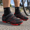 Buty Rowerowe SPD MTB Klamra Zatrzaskowe Gravel Czarno Czerwone