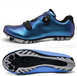 Buty Rowerowe SPD MTB Pokrętło Zapięcie Żyłkowe Gravel Niebieski
