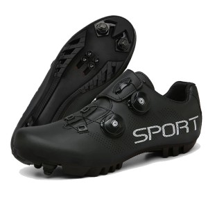 Buty Rowerowe MTB SPD z Pokrętłami Czarne Buty Kolarskie na Rower Górski