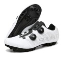 Buty Rowerowe MTB SPD z Pokrętłami Białe Buty Kolarskie na Rower Górski