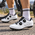 Buty Rowerowe MTB SPD z Pokrętłami Białe Buty Kolarskie na Rower Górski