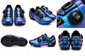 Buty Rowerowe Szosowe SPD-SL Look Podwójne Pokrętło Żyłka Niebieskie