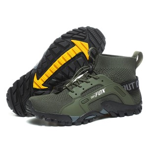 Buty Rowerowe MTB Terenowe Outdoor Dirt Fox Ze Skarpetą Zielone Khaki