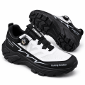 Buty Męskie Trekkingowe Outdoor Pokrętło Oddychające Biało Czarne