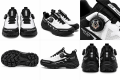 Buty Męskie Trekkingowe Outdoor Pokrętło Oddychające Biało Czarne