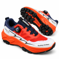 Buty Męskie Trekkingowe Outdoor Pokrętło Oddychające Czerwono Pomarańczowe