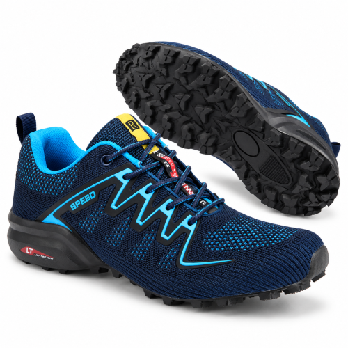 Buty Do Biegania W Terenie Trail Męskie Bieżnik Siatka Granatowe