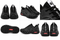Buty Sportowe Terenowe Męskie Trail Lekkie Oddychające Czarne