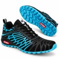 Buty Sportowe Terenowe Męskie Trail Lekkie Oddychające Czarne Turkusowe