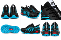 Buty Sportowe Terenowe Męskie Trail Lekkie Oddychające Czarne Turkusowea