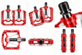 Pedały Platformowe na Rower MTB West Biking Aluminiowe Czerwony