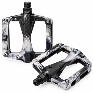 Pedały Platformowe na Rower MTB BMX Nylonowe Czarno Białe Camo