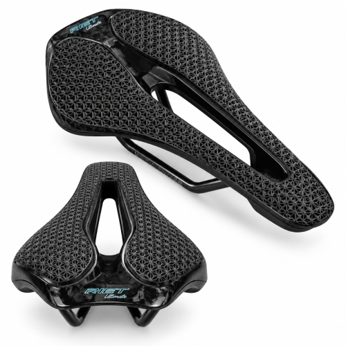 Siodełko Rowerowe Druk 3D Karbonowe Carbon RYET 143mm 160g Czarne