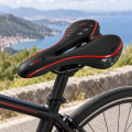 Siodełko Rowerowe Żelowe Wygodne z Otworem Gel MTB Trekking Czarno Czerwone
