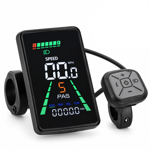 Licznik Wyświetlacz E-Bike Rower Elektryczny 5 PIN Wodoodporny + Pilot