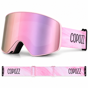 Gogle Narciarskie Snowboardowe Magnet COPOZZ Różowa Oprawka Lustrzanka