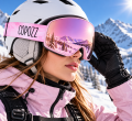 Gogle Narciarskie Snowboardowe Magnet COPOZZ Różowa Oprawka Lustrzanka