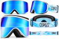 Gogle Narciarskie Snowboardowe Magnet COPOZZ Niebieska Oprawka Lustrzanka