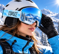 Gogle Narciarskie Snowboardowe Magnet COPOZZ Niebieska Oprawka Lustrzanka