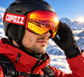 Gogle Narciarskie Snowboardowe Magnet COPOZZ Czerwone Szyba S2 VLT 25%