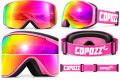 Gogle Narciarskie Snowboardowe Magnet COPOZZ Różowe Szyba S2 VLT 25%