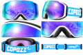 Gogle Narciarskie Snowboardowe Magnet COPOZZ Fioletowe Szyba S2 VLT 25%
