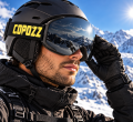 Gogle Narciarskie Snowboardowe Magnet COPOZZ Czarne Szyba S2 VLT 25%