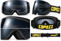 Gogle Narciarskie Snowboardowe Magnet COPOZZ Czarne Szyba S2 VLT 25%