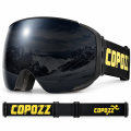 Gogle Narciarskie Snowboardowe Magnet COPOZZ Czarne Szyba S2 VLT 25%