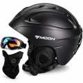 Kask Narciarski Snowboardowy MOON Czarny Mat + Akcesoria