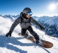 Kask Narciarski Snowboardowy MOON Wzór Carbon + Gogle Lustrzanki Maska