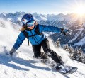 Kask Narciarski Snowboardowy MOON Dziecięcy Niebieski Mikołaj + Gratisy
