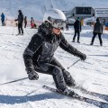 Kask Narciarski ze Zintegrowana Szyba Visor Biały Lustrzany