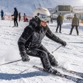 Kask Narciarski ze Zintegrowana Szyba Visor Beżowy Lustrzany