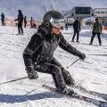 Kask Narciarski ze Zintegrowana Szyba Visor Czarny Lustrzany